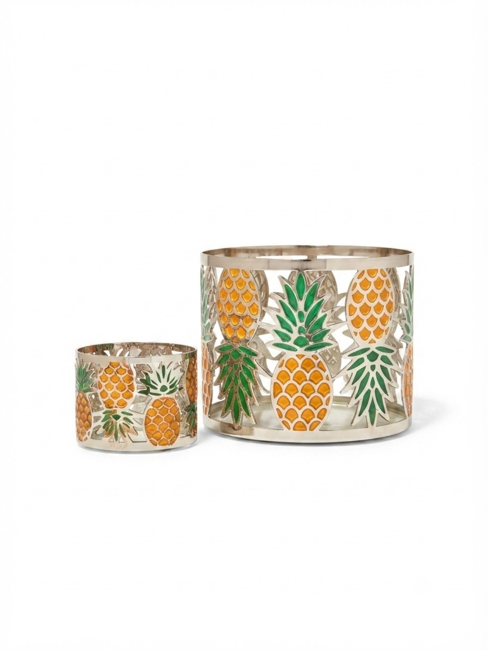 Bath & Body Works Matching Pineapple Candle Sleeve Set (3-Wick & Single Wick)